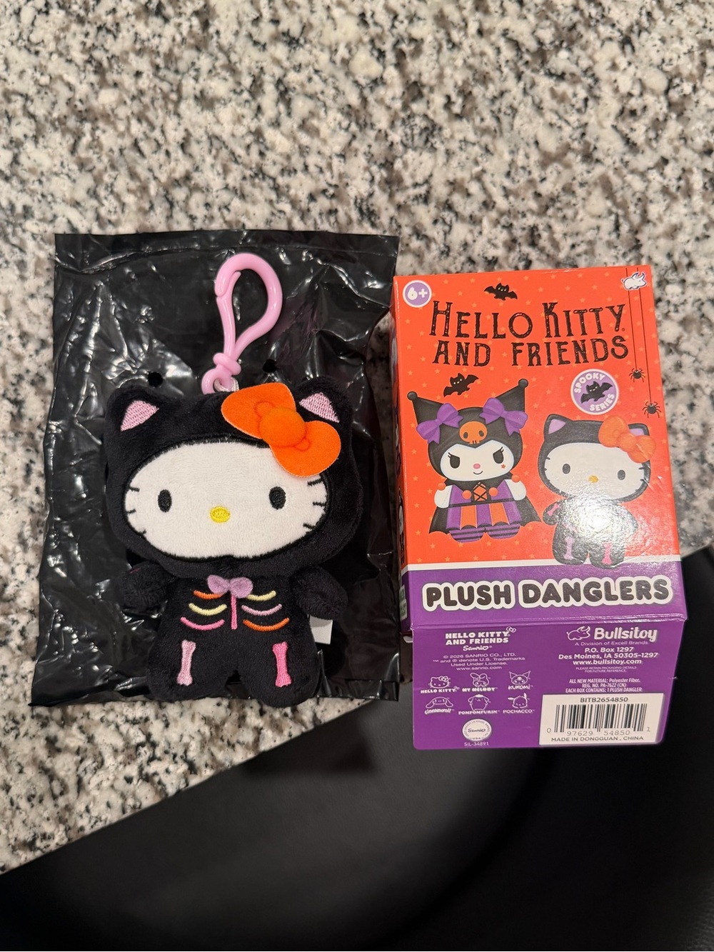 Hello Kitty and Friends Halloween Skeleton Plush Dangler Surprise Box